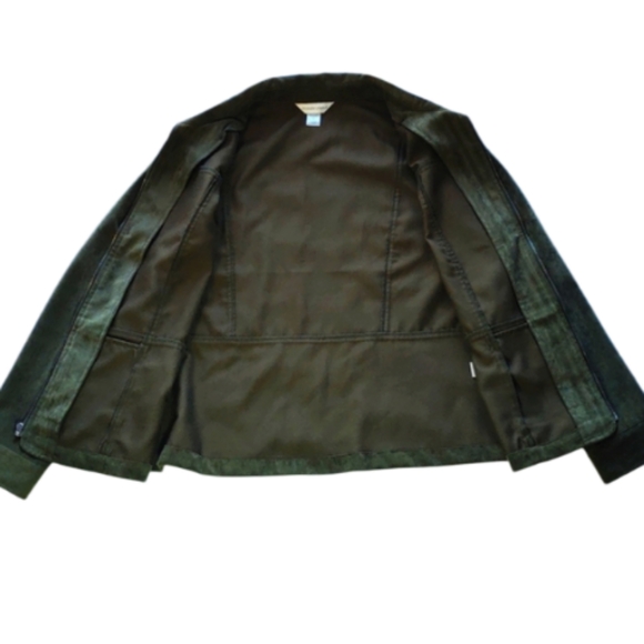 Christopher & Banks Olive Zip Up Long Sleeves Cord Jacket Size L - Picture 7 of 14